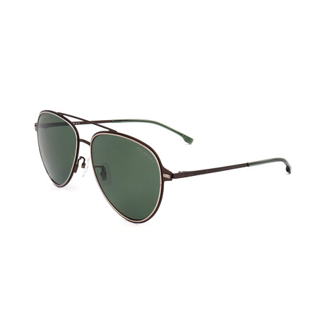 Men's 1169-F-S Polarized Sunglasses // Brown + Green