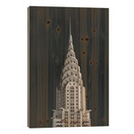 Chrysler Building on Black by Wild Apple Portfolio (40"H x 26"W x 1.5"D)