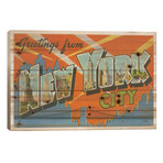 Greetings from New York by Wild Apple Portfolio (26"H x 40"W x 1.5"D)