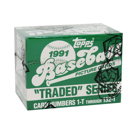 1991 Topps Traded Baseball Factory Set BBCE Wrapped From A Sealed Case (FASC) // 132 Cards (Bagwell, I//Rod RC)