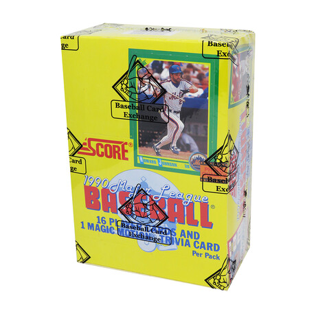 1990 Score Baseball Unopened Wax Box BBCE Wrapped From A Factory Sealed Case // 36 Packs