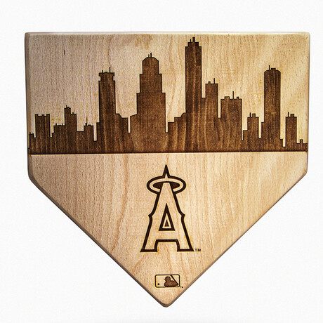 Laser Engraved Home Plate // Skyline Series // Los Angeles Angels
