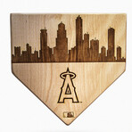 Laser Engraved Home Plate // Skyline Series // Los Angeles Angels