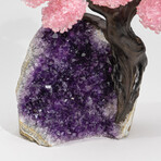 The Love Tree // Genuine Rose Quartz Clustered Gemstone Tree + Amethyst Matrix // Custom v.2