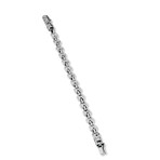 Sterling Silver Link Bracelet + Swirl Design Lock (7.5)