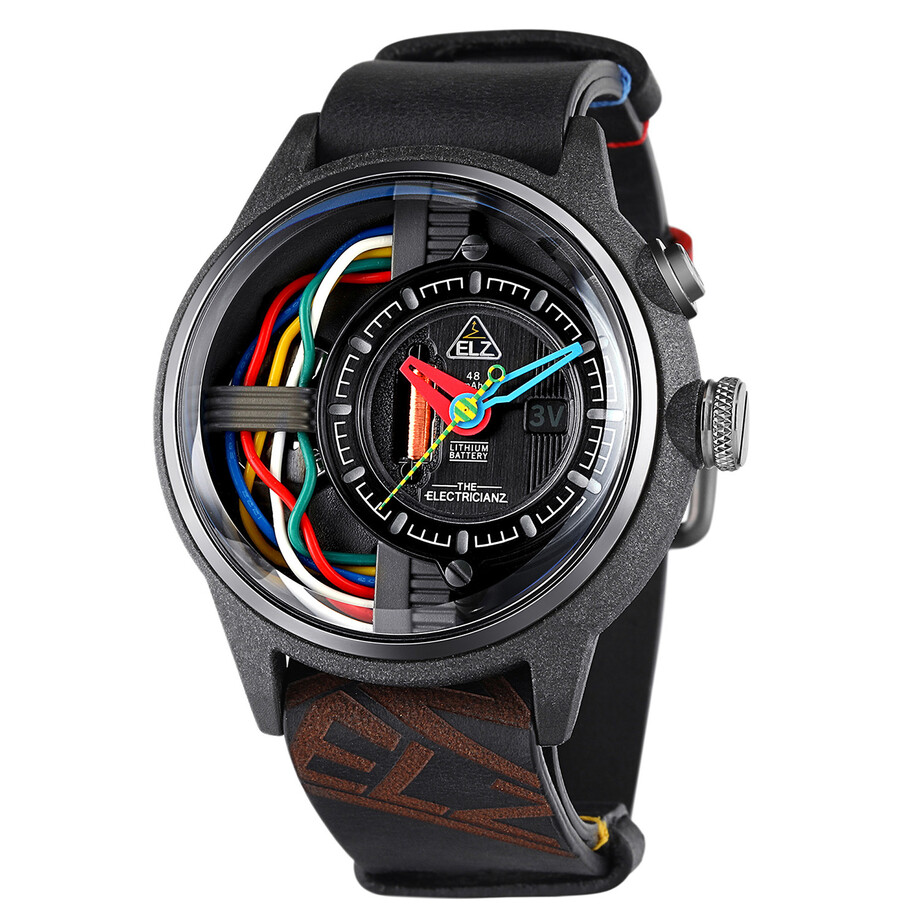 The Electricianz Orologio Uomo Stone Z (ZZ-A3C/02) – Quadrante Con Retroilluminazione A LED, Cinturino In Pelle Scamosciata Blu