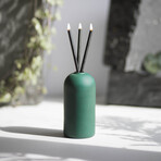 Wylie // Black Candles + Green Vase