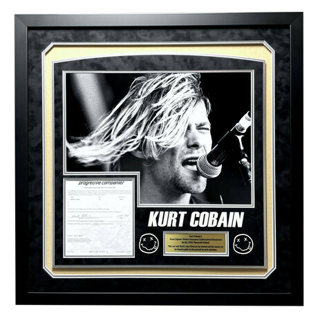 Kurt Cobain // Car Insurance Policy Letter // Hand Signed