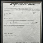 Kurt Cobain // Car Insurance Policy Letter // Hand Signed