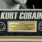 Kurt Cobain // Car Insurance Policy Letter // Hand Signed