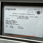 Kurt Cobain // Car Insurance Policy Letter // Hand Signed