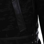 Phoenix Shearling Pilot Jacket // Camouflage Black (Small)