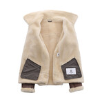 Keith Shearling Aviator Jacket // Vintage Nut + Champagne Wool (Small)