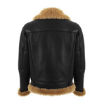 Jagger Shearling Aviator Jacket // Silky Brown + Ginger Curly Wool (Small)