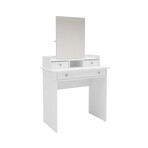 Merced // 3-Drawers Dressing Table + Mirror // White