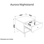 Aurora // 2-Drawer Nightstand // White