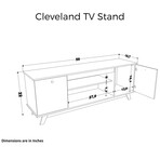 Cleveland // TV Stand + Two Storages // 59" // White Wood
