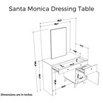 Santa Monica // 2-Drawer Dressing Table +Mirror // White