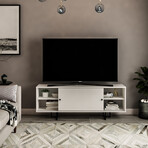 Rock Hill // TV Stand  // 59" // White Wood