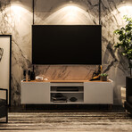 Buffalo // TV Stand + Two Storages  // 70.8" // White Wood