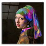 Colorful Girl With A Pearl Earring (12"H x 12"W x 0.13"D)