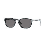 Persol // Unisex Rectangular Acetate Sunglasses + Flex Hinge // Gray