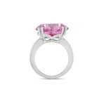 Chopard // Happy Diamond 18K White Gold Diamond + Pink Heart Rock Crystal Ring // Ring Size 6 // Estate