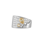 Tasaki // Platinum + 18K Yellow Gold Diamond Ring // Ring Size 8.5 // Estate