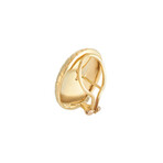 Yanes // 18K Yellow Gold Round Omega Back Earrings // Estate
