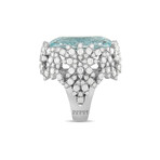 Pasquale Bruni // 18K White Gold + Diamond + Aquamarine Ring // Ring Size 6 // Estate