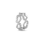 Cartier // 18K White Gold Diamond Heart Ring // Ring Size 6 // Estate