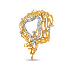 Tiffany & Co. // Vintage 14K White Gold + 14K Yellow Gold Diamond Brooch // Estate