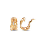 Cartier // 18K Yellow Gold Diamond Clip-On Hoop Earrings // Estate