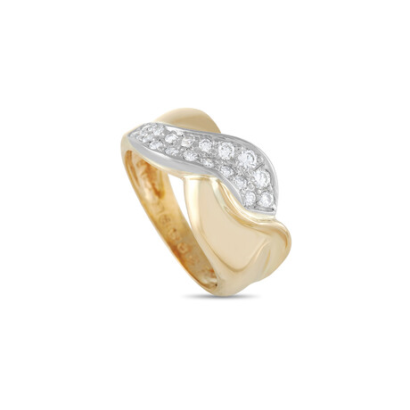 Chaumet // 18K Yellow Gold Diamond Cocktail Ring // Ring Size 6.25 // Estate