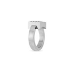 Happy Diamond 18K White Gold + Diamond Ring // Ring Size 4.5 // Estate