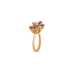 Asprey // 18K Yellow Gold Diamond + Ruby Ring // Ring Size 6.25 // Estate