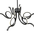 Magnolia Adjustable LED Chandelier (Black)