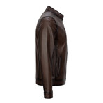 Austin Leather Jacket // Brown (S)