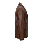 Lee Leather Jacket // Light Brown (L)