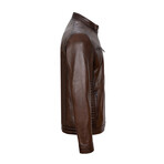 Micah Leather Jacket // Chestnut (3XL)