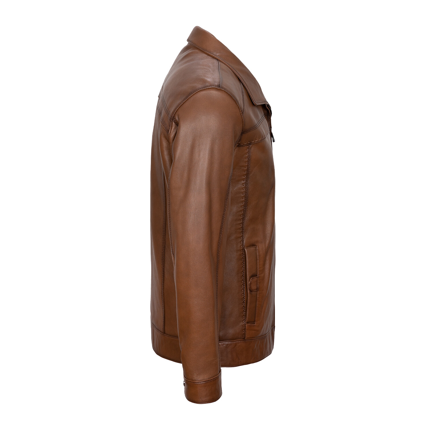 Stanley Leather Jacket // Light Brown (L) - Paul Parker Leather Vests ...