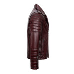 Casey Leather Jacket // Bordeaux (L)