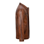 Robin Leather Jacket // Light Brown (L)