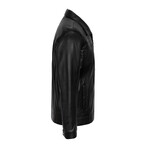 Lapell Collar Jacket // Black (3XL)