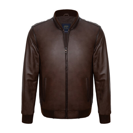 Tony Leather Jacket // Brown (S)