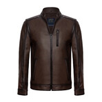 Austin Leather Jacket // Brown (L)