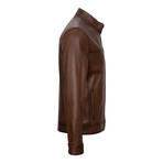 Phil Leather Jacket // Light Brown (3XL)