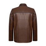 Matthew Leather Jacket // Chestnut (3XL)