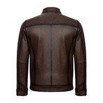 Austin Leather Jacket // Brown (L)