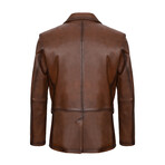 Lee Leather Jacket // Light Brown (3XL)